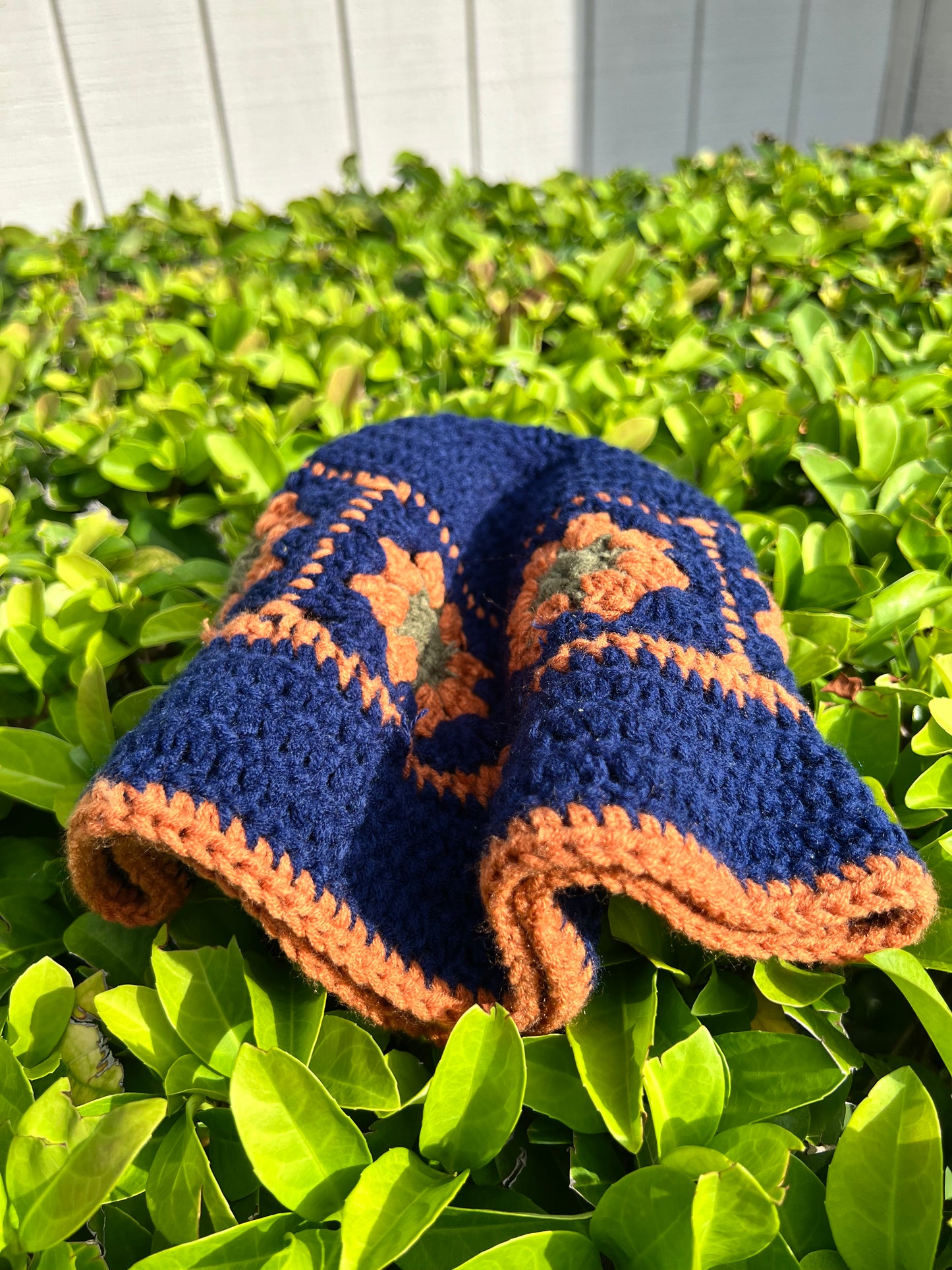 tough fit orange - handmade knitted bucket hat