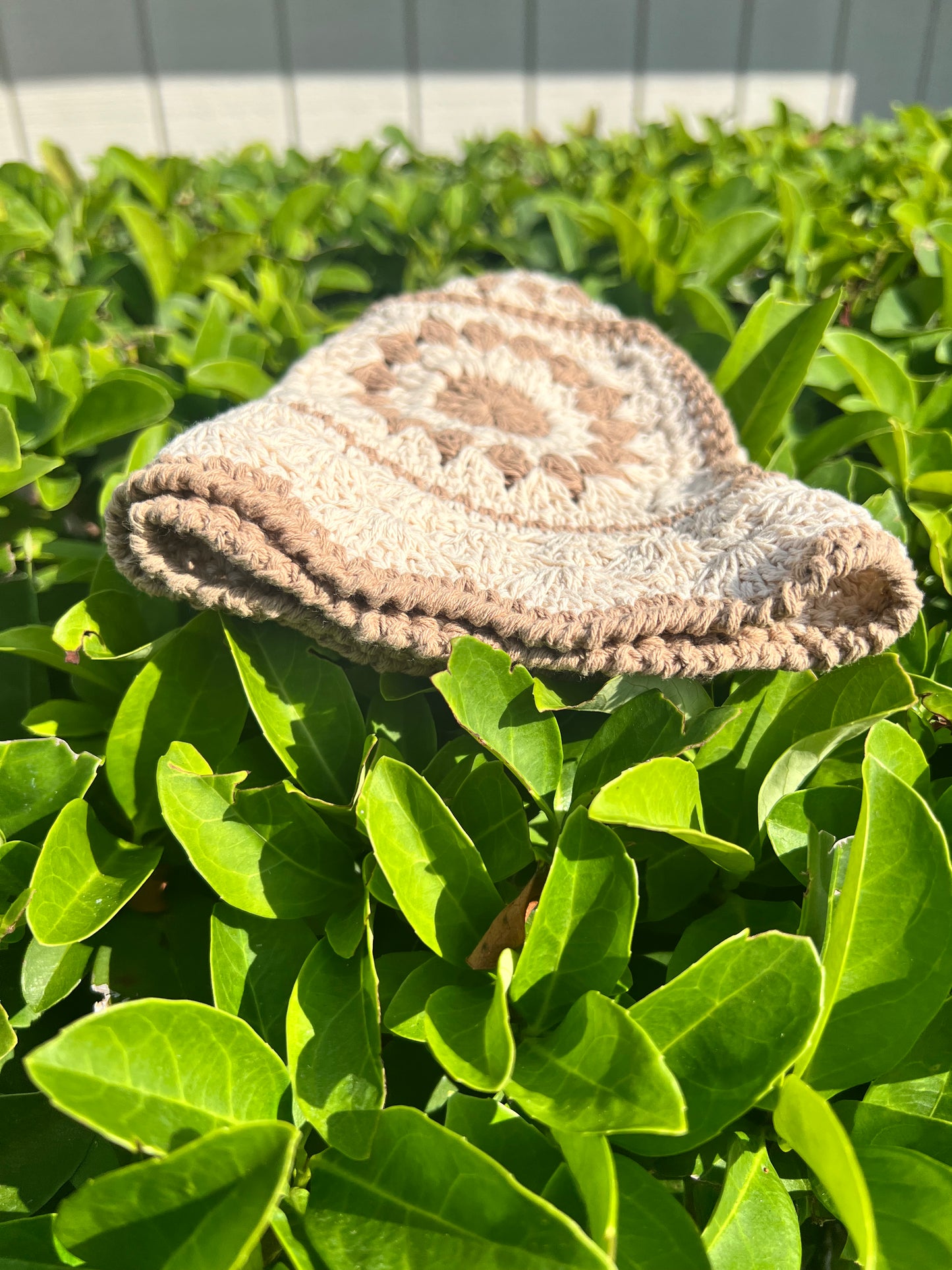 sumthin slight cream - handmade knitted bucket hat