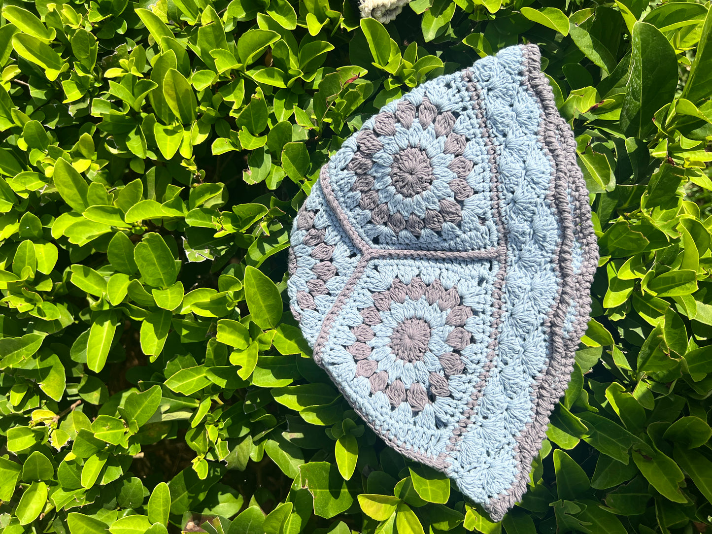 sumthin slight blue - handmade knitted bucket hat
