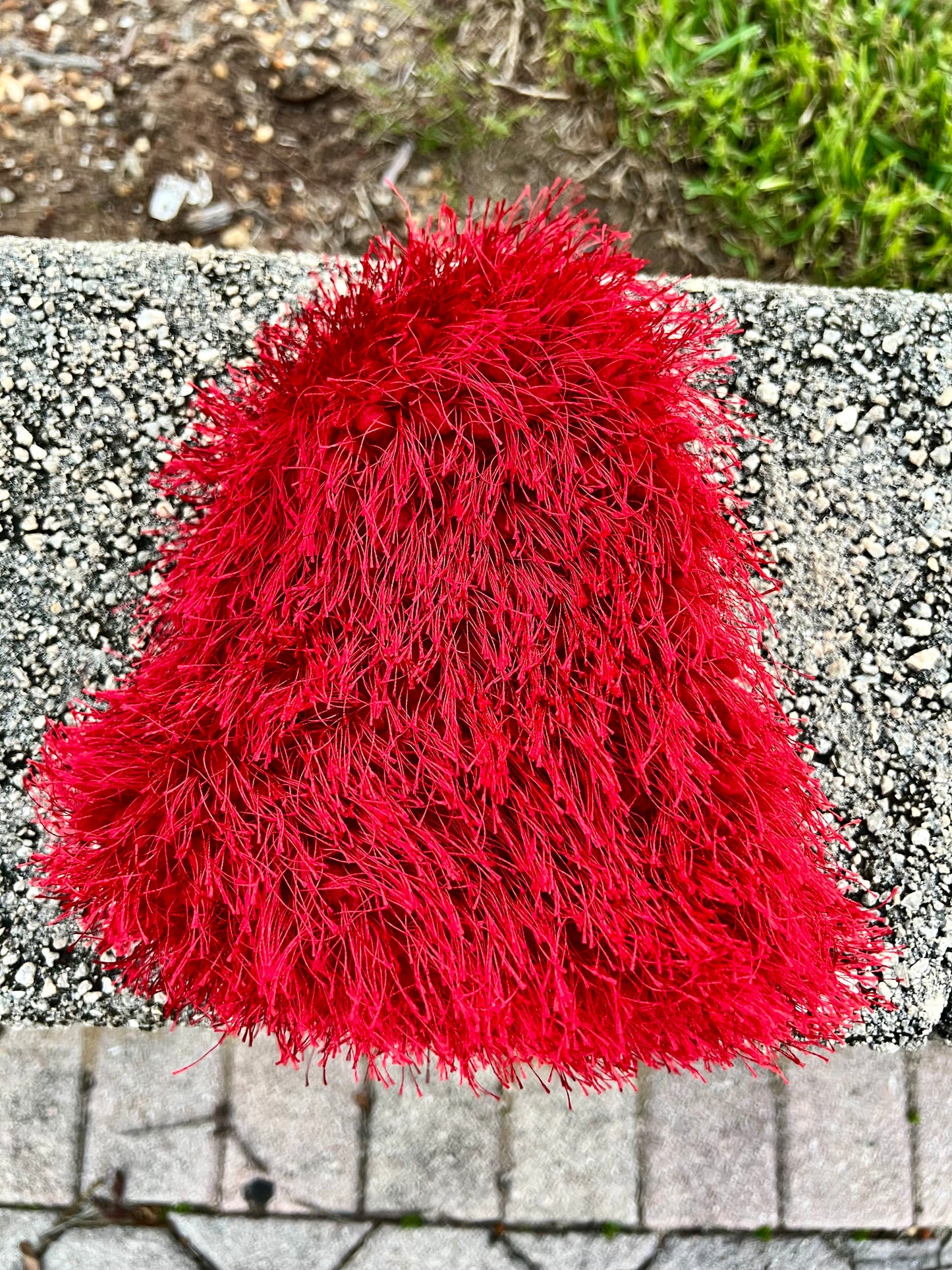 red plush bucket hat ( limited edition )
