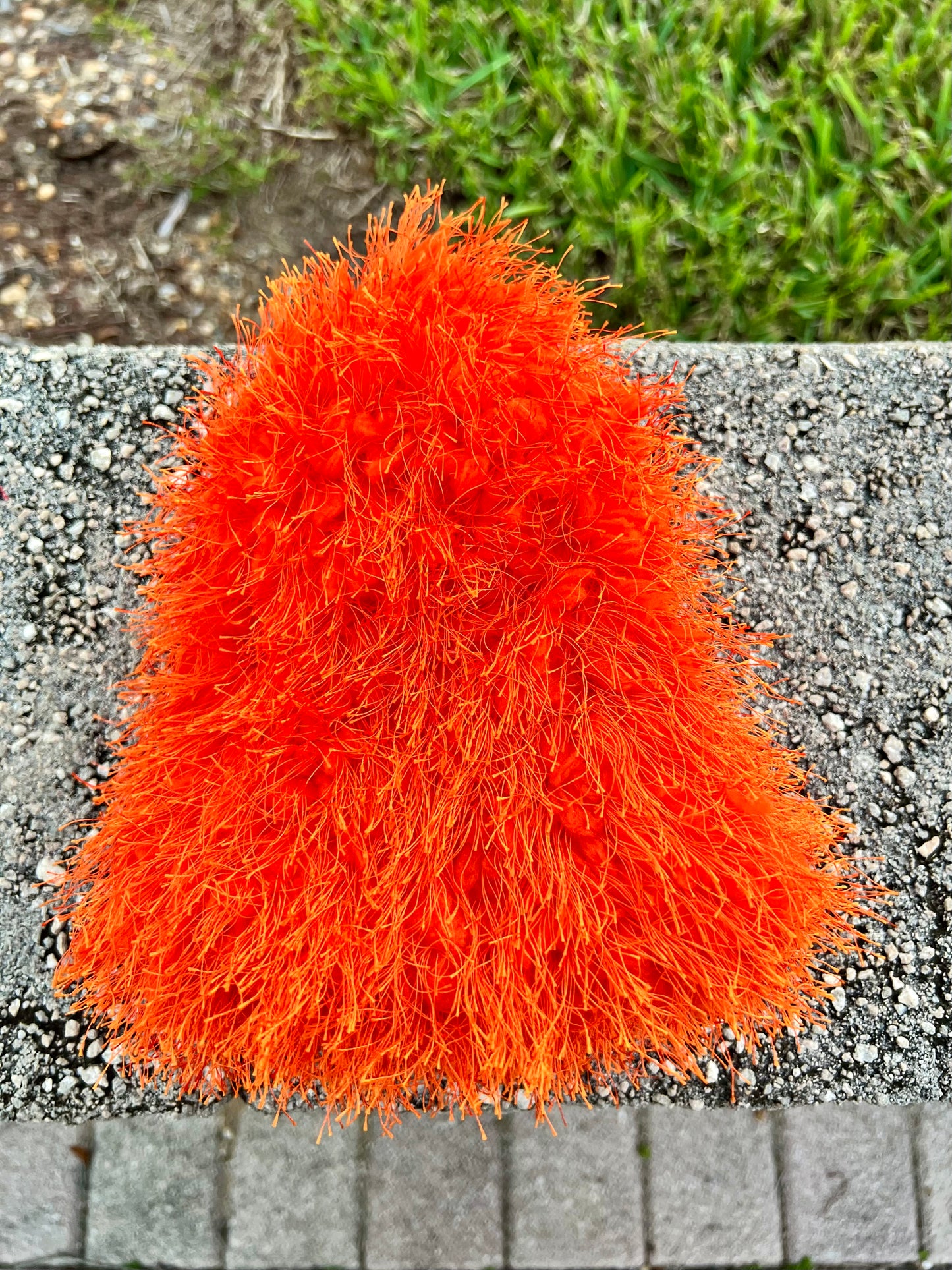 orange plush bucket hat ( limited edition )