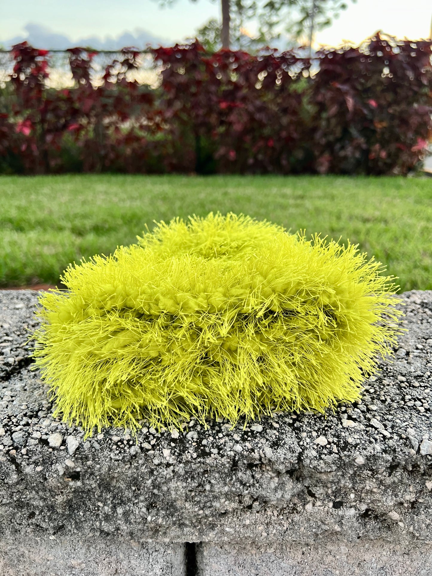 green plush bucket hat ( limited edition )