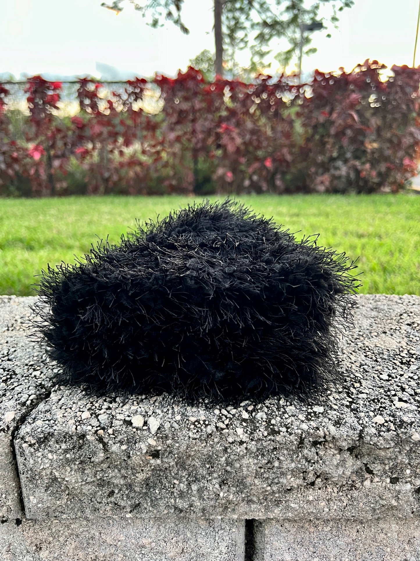 black plush bucket hat ( limited edition )