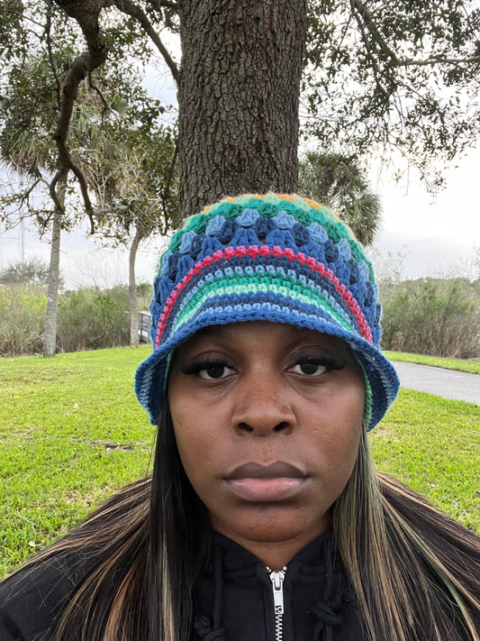 classic day multi-color - handmade knitted bucket hat