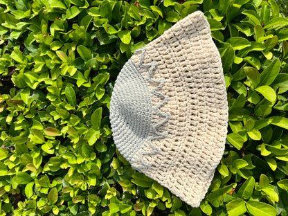 classic day cream - handmade knitted bucket hat