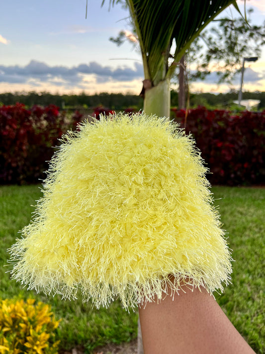 yellow plush bucket hat ( limited edition )